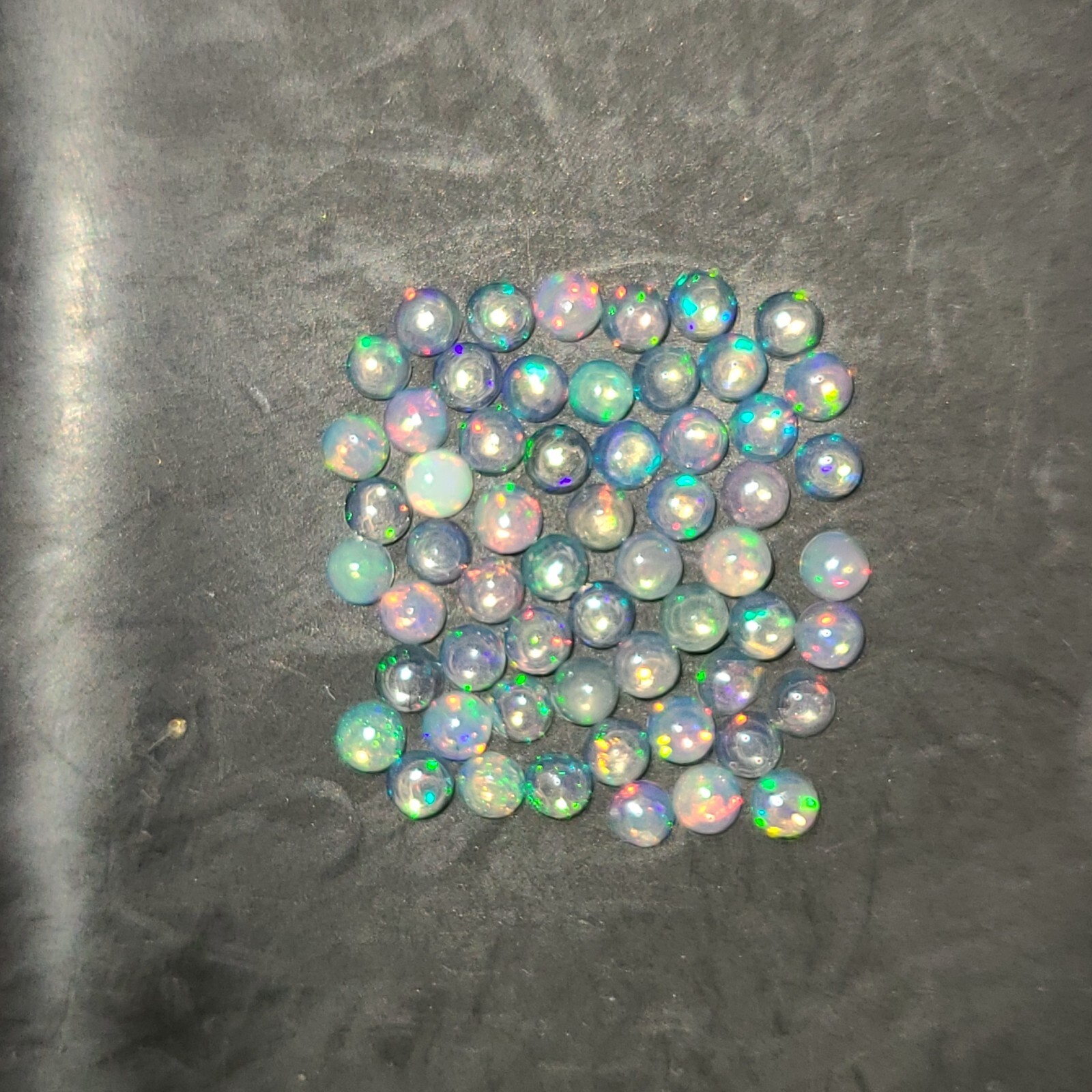 Natural Ethiopian Opal 2mm Flat Back Round Cabochon Loose Gemstone(s)
