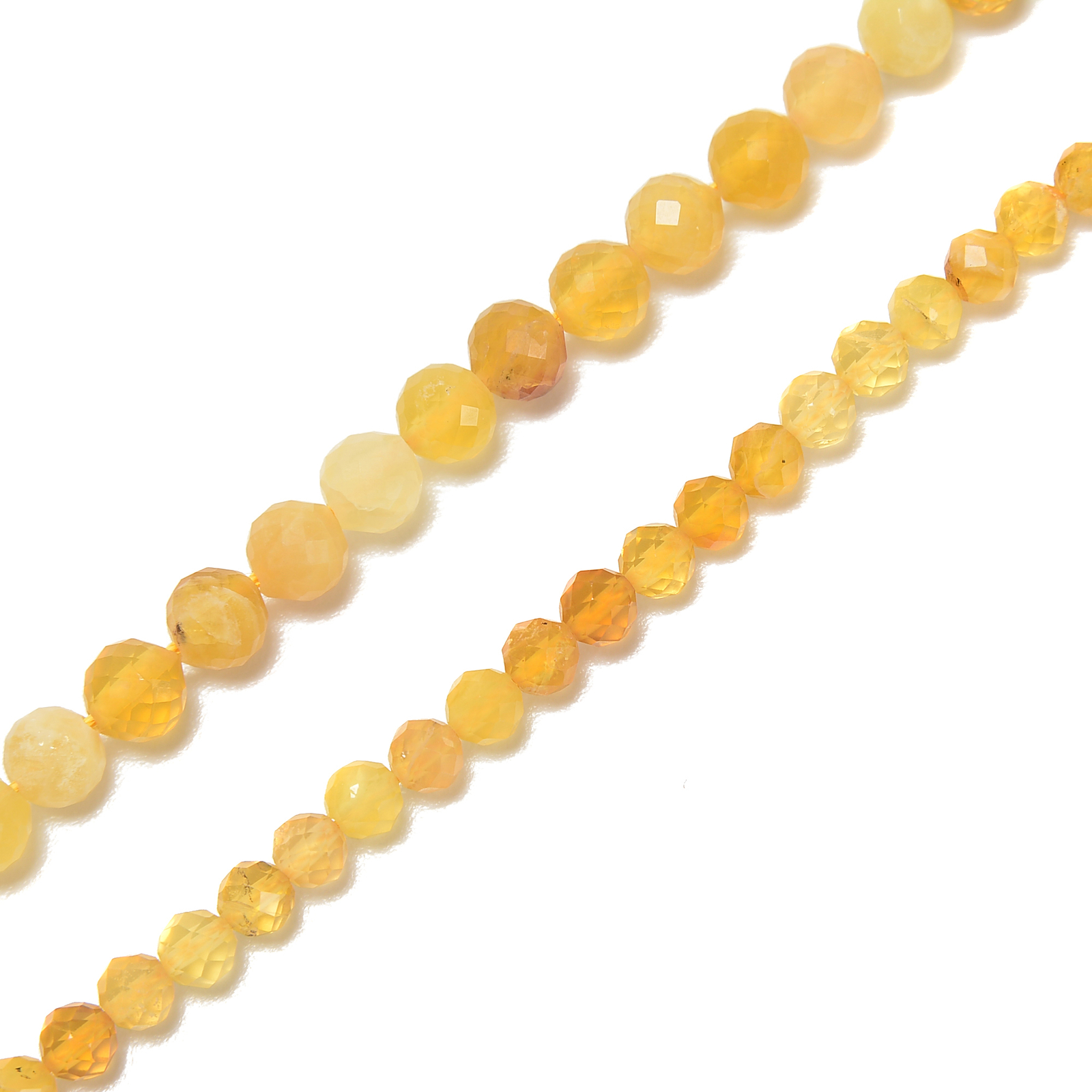 Natural Yellow Opal Faceted Round Beads Size 4mm 6mm 15.5” Strand