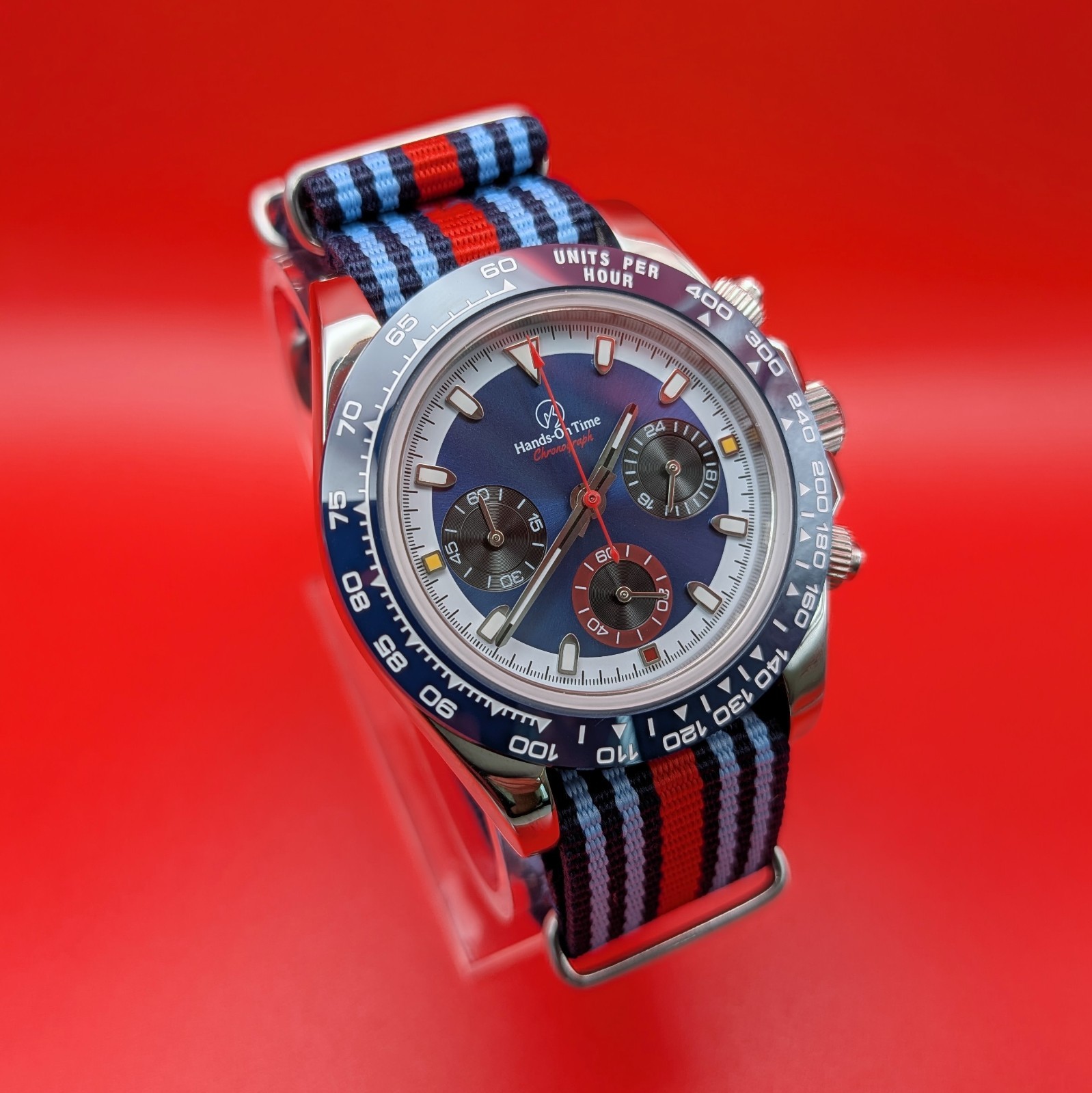 Hands On Time Watch | Martini Inspired | Seiko VK63 Movement