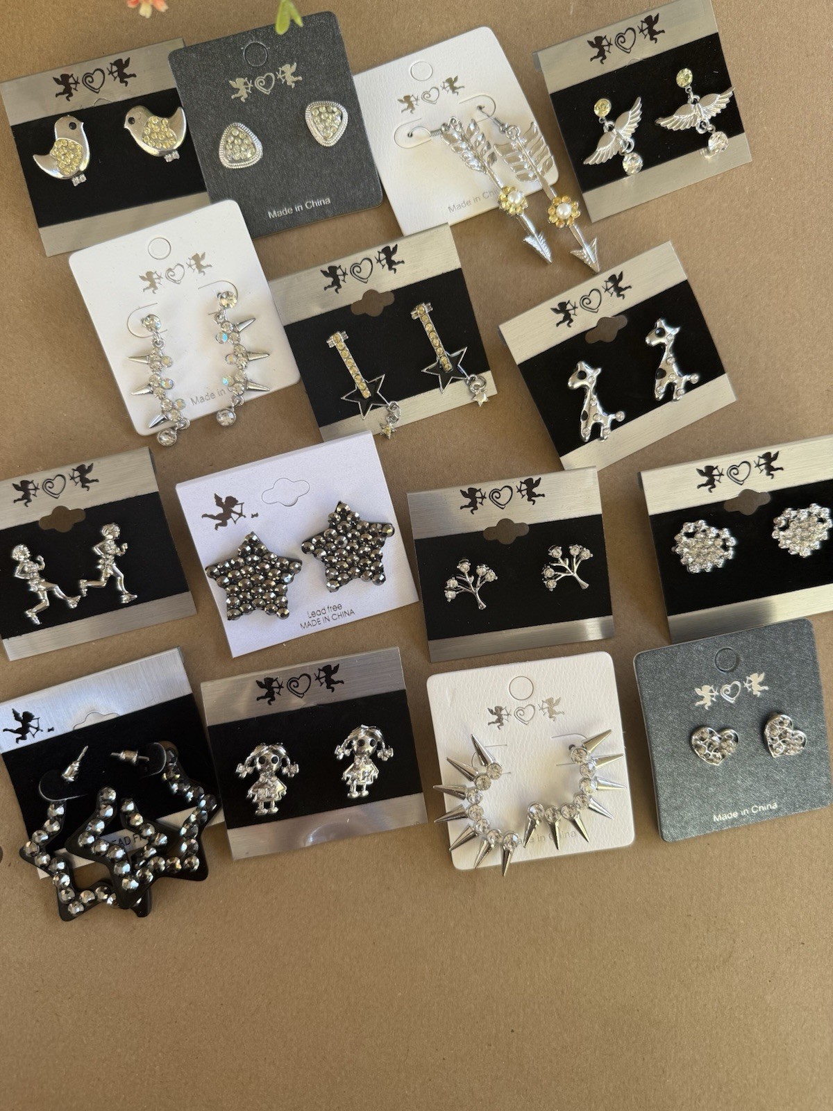 Rhinestone Jewelry Lot – 17 Pairs Earrings USA Seller – No Duplicates – New