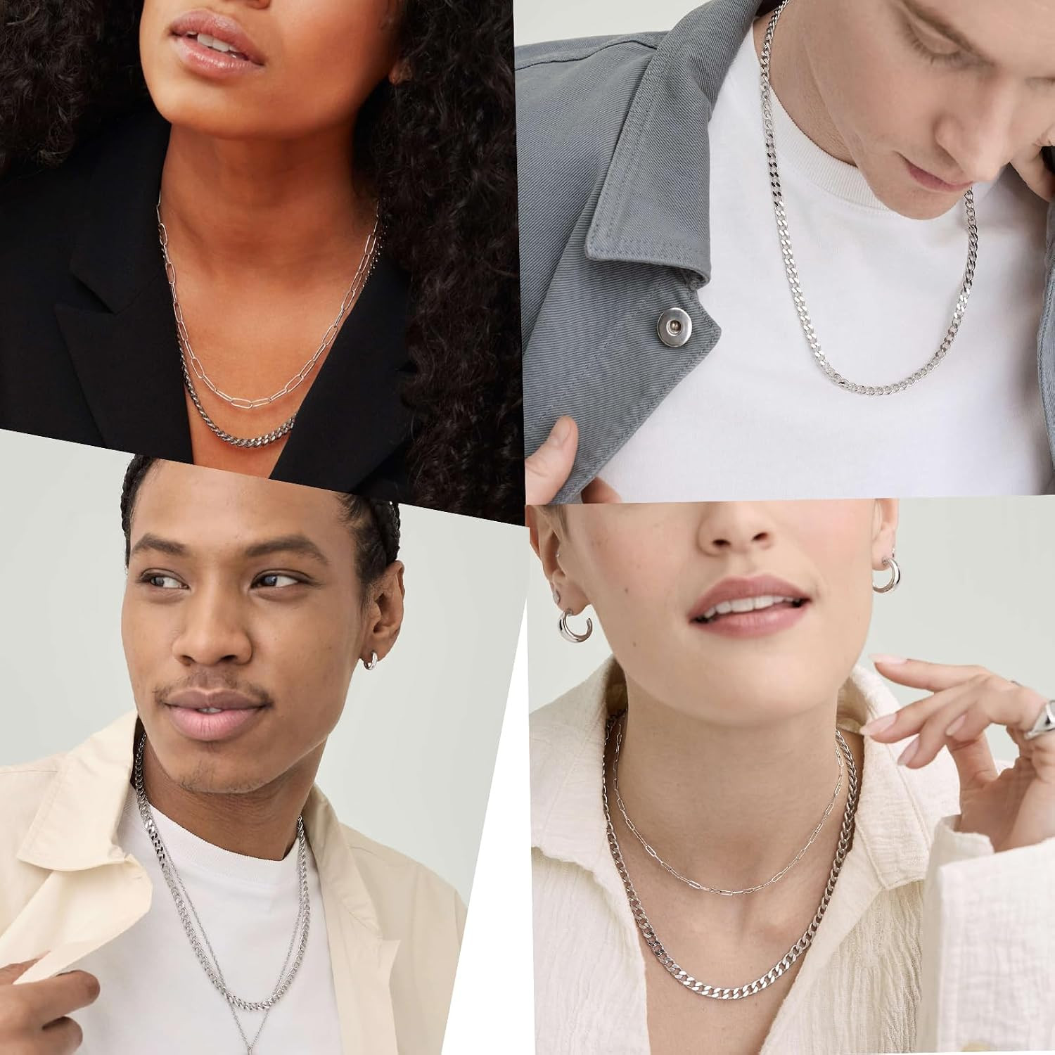 5Mm Stainless Steel Cuban Link Chain Necklaces Jewelry for Men | Silver Neck Cha
