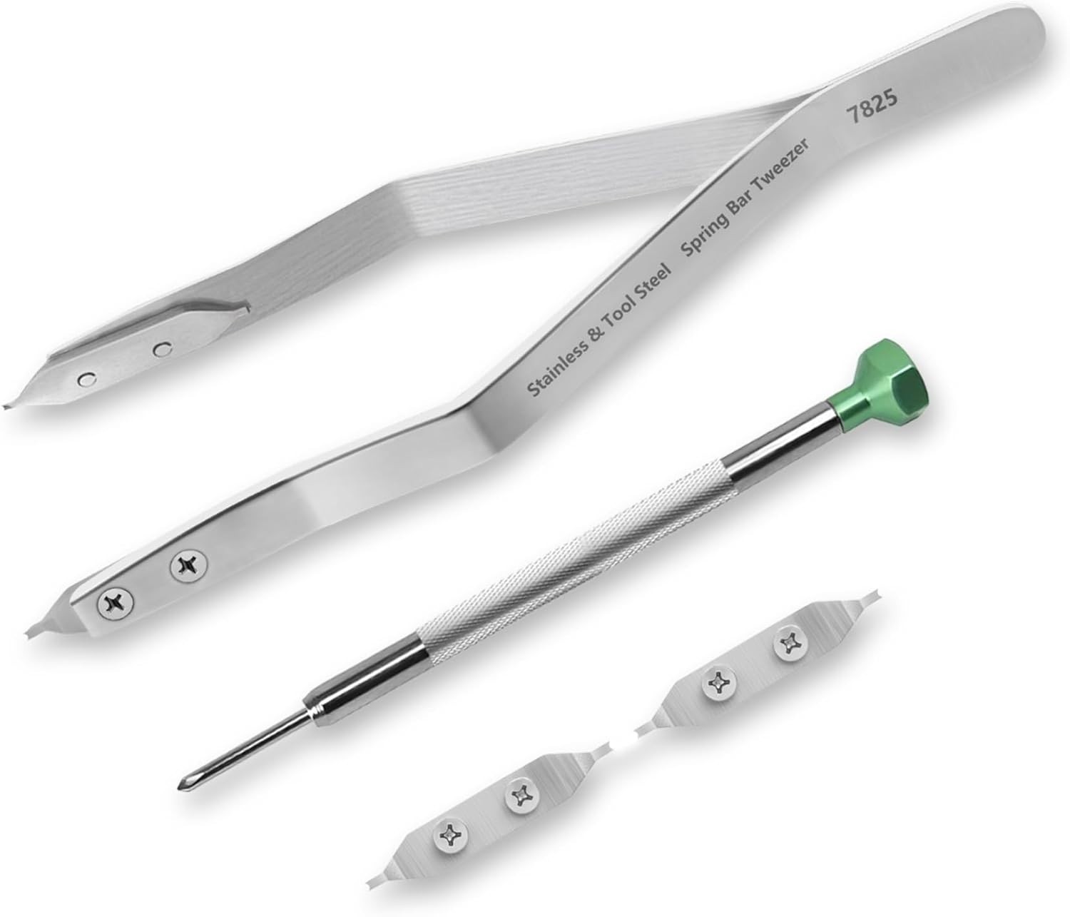 Lightweight Professional Spring Bar Tweezers – 4 Working Ends for Watchmakers