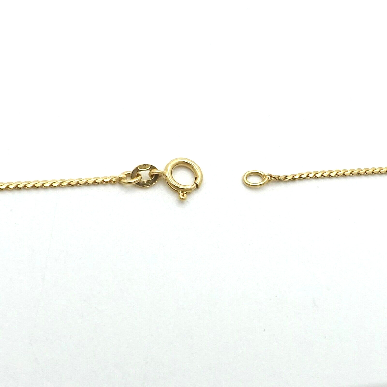 UnoAerre Solid 18k Gold Serpentine S Link Pendant Chain Necklace 20in Italy New