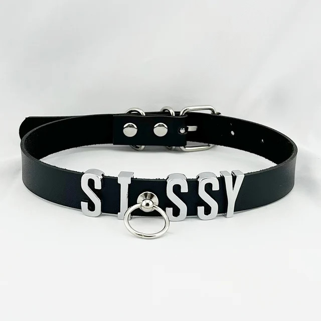 Collar BDSM Gift Pu Leather Custom Choker Necklace Punk DIY Chocker Party M7