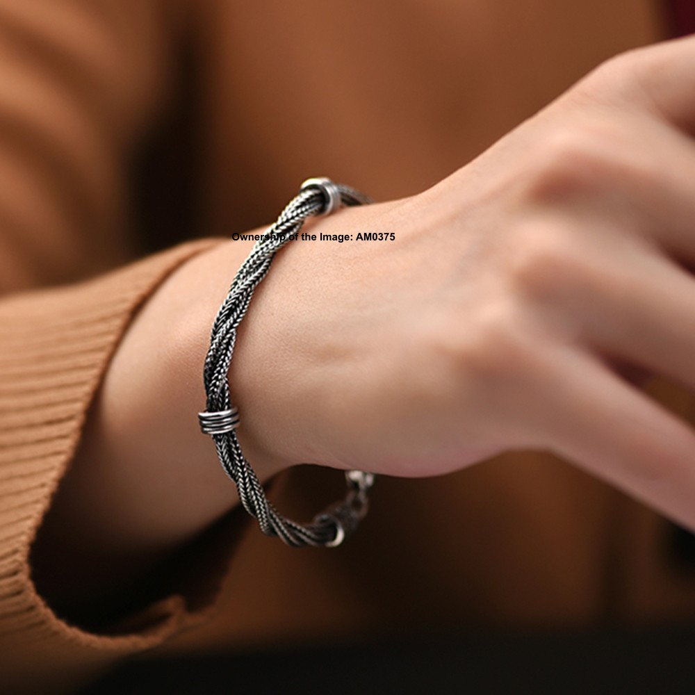 Pure 925 Sterling Silver Twisted Wheat Chain Bracelet 4mm Link Unisex Jewelry