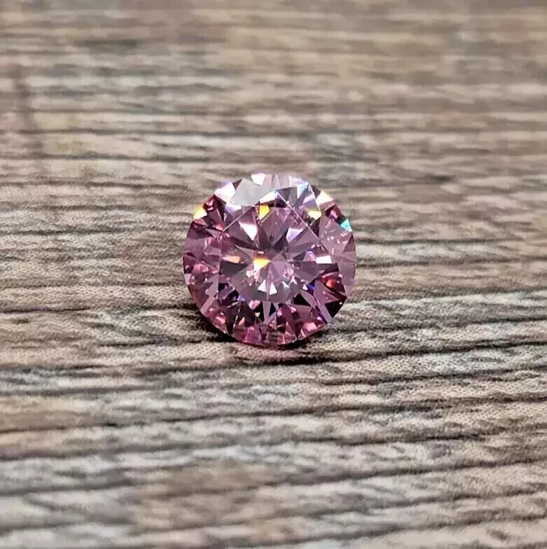 1 CT Natural Baby Pink Diamond Round Cut VVS1 D Grade Certified Stone.