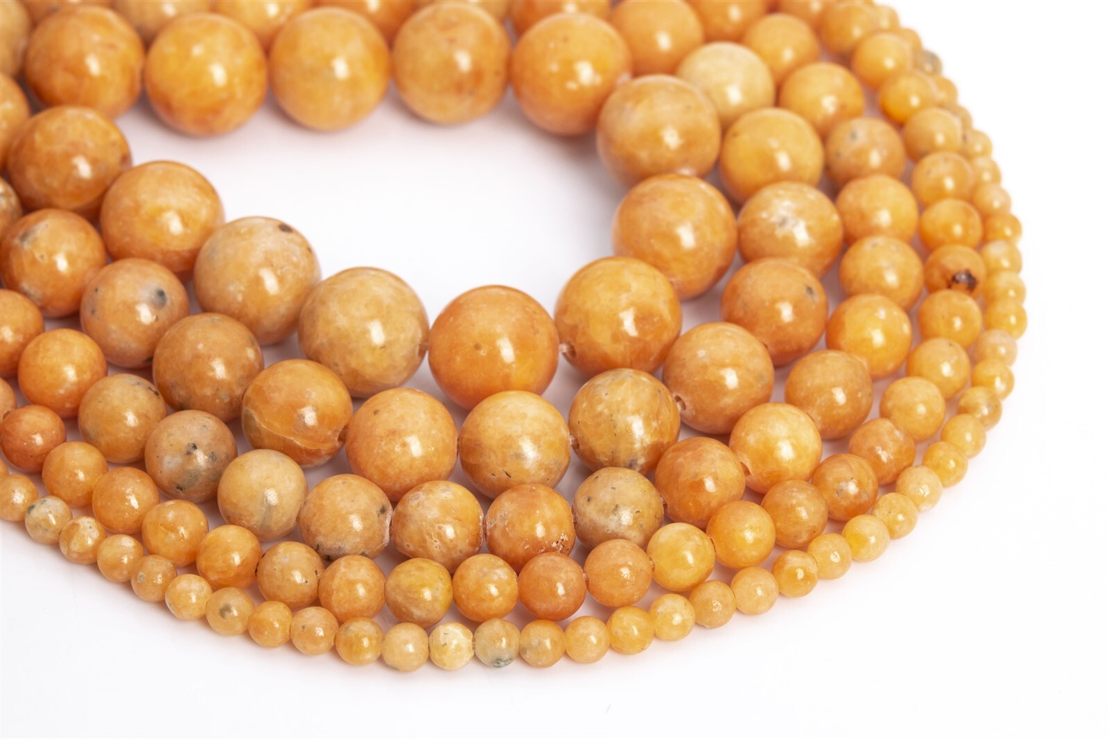 Genuine Natural Orange Calcite Beads Grade AA Round Loose Beads 4/6/8/10/12MM