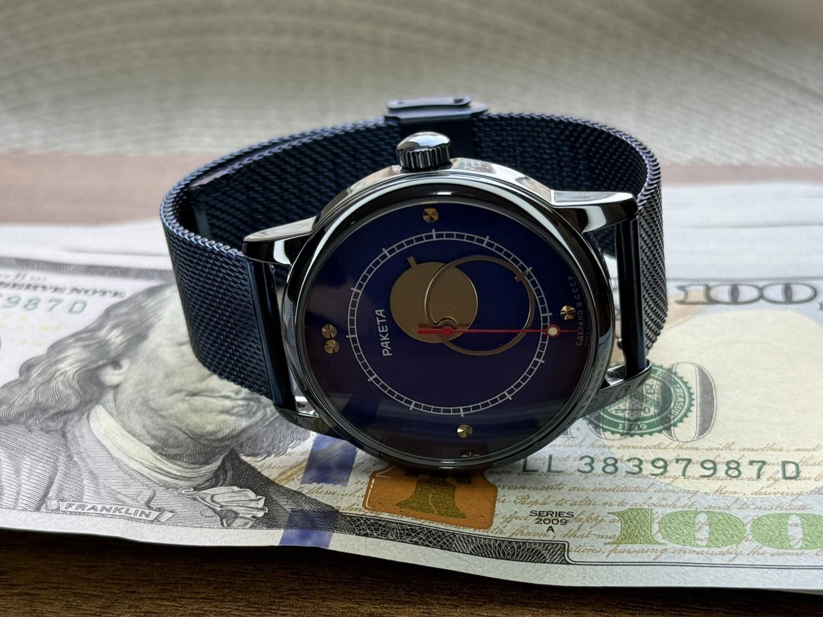 Watch Copernicus Mechanical Blue Vintage Russian Mens Raketa 1990s Sun Dial Rare