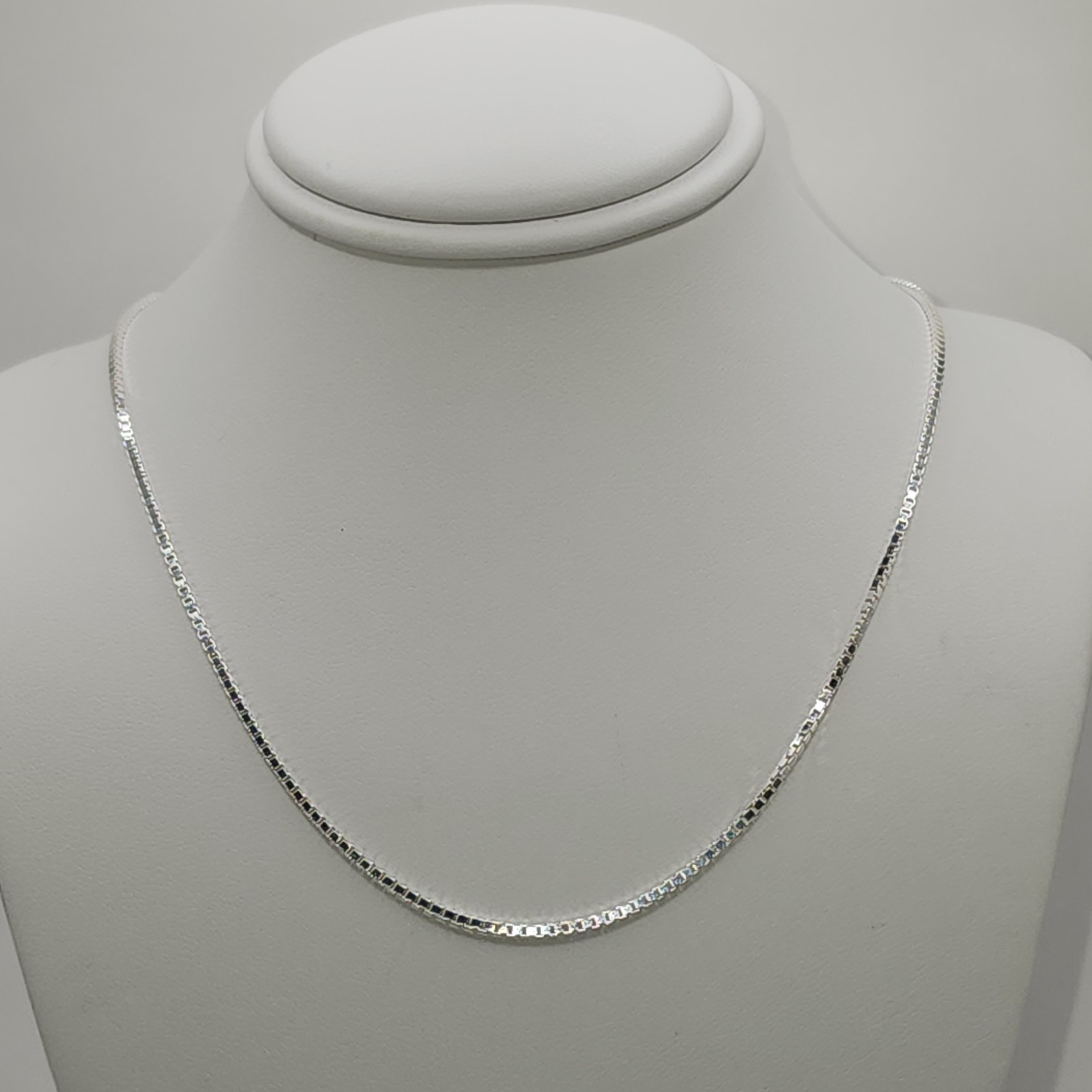 925 NEW Sterling Silver ITALIAN Box Chain 16″ Length 1mm Width FREE Shipping
