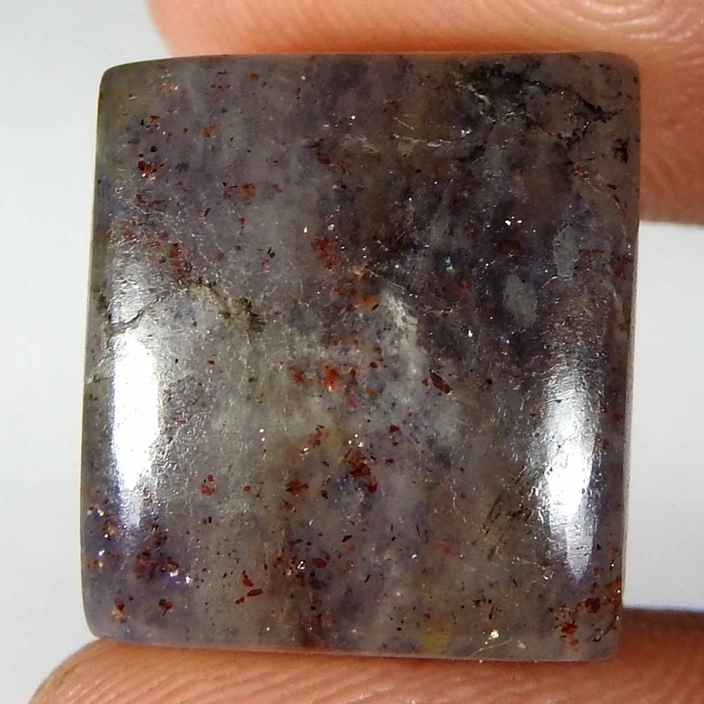 23.35Cts100%Natural Red Blue Iolite Sunstone Cushion Cabochon Gemstone