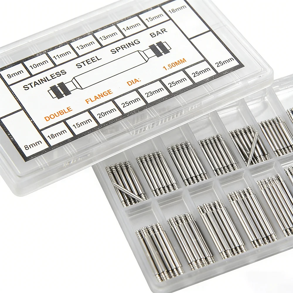 144-360Pcs Stainless Steel Spring Bar Set 1.5mm 8-25mm Watch Band Repair Pins