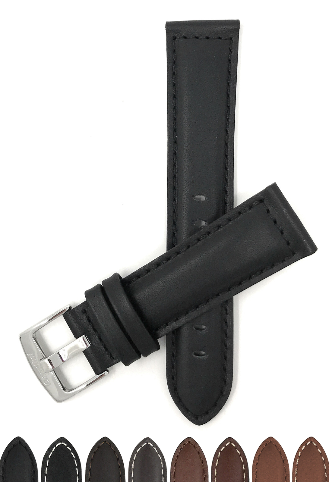 20mm Classic Leather Watch Band Strap for Movado Museum Classic