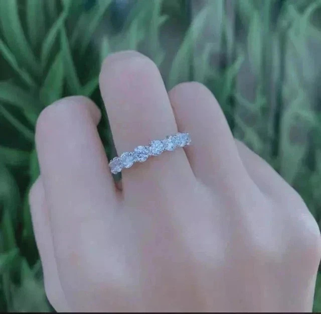 2Ct Round Cut Lab-Created Diamond Engagement Ring 14K White Gold Plated