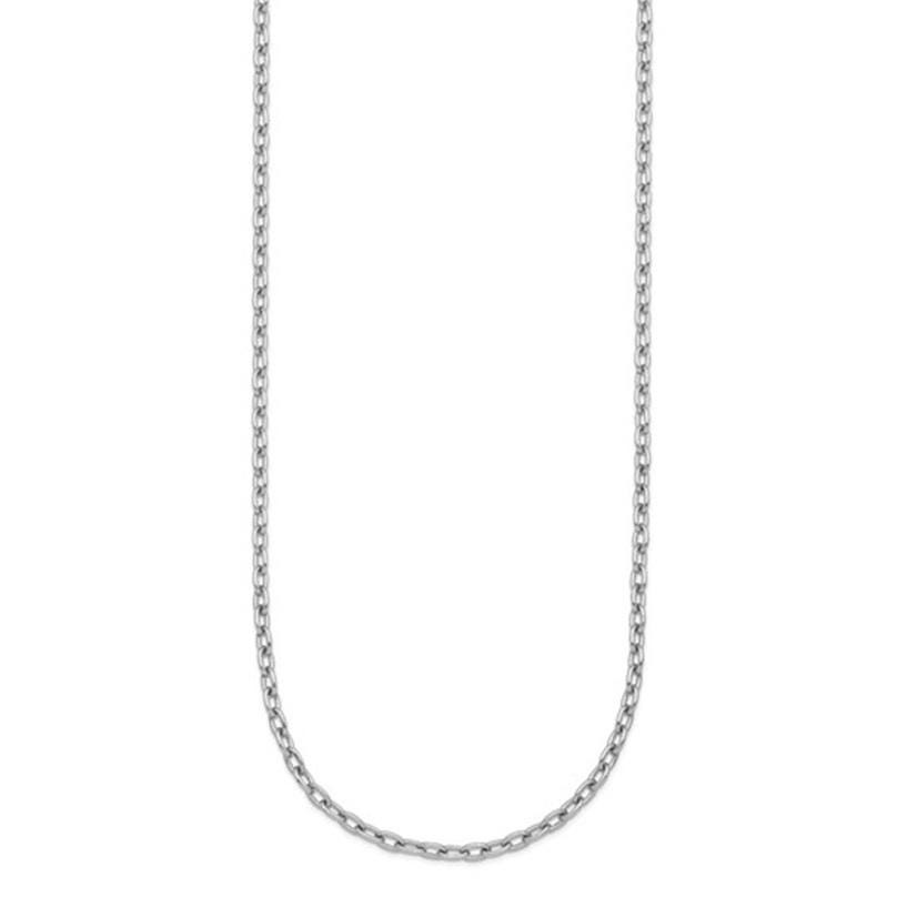 3.0mm Platinum PT950 Solid Fancy Link Cable Chain Necklace 18″ 20″ 24″ or 30″