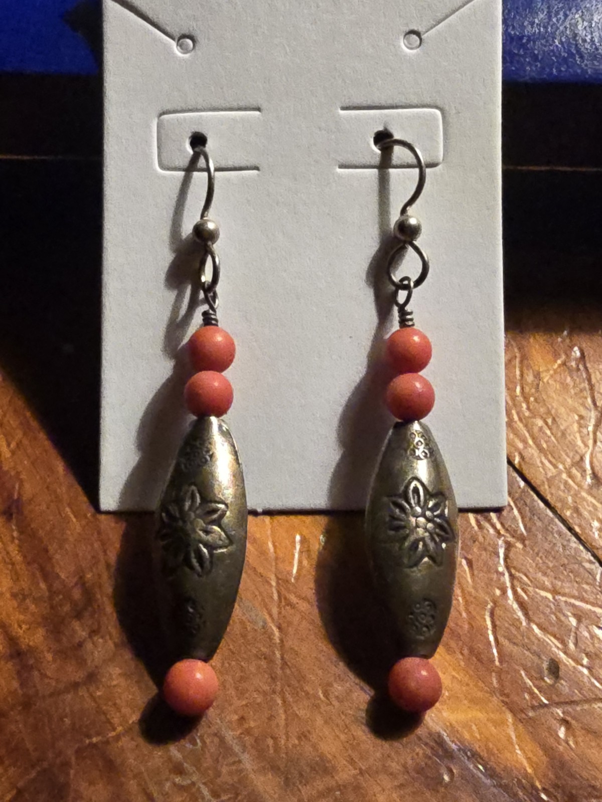 Mixed Lot Dangle/Drop Hook Earrings, Beaded Wood & Metal, Multicolor Cross