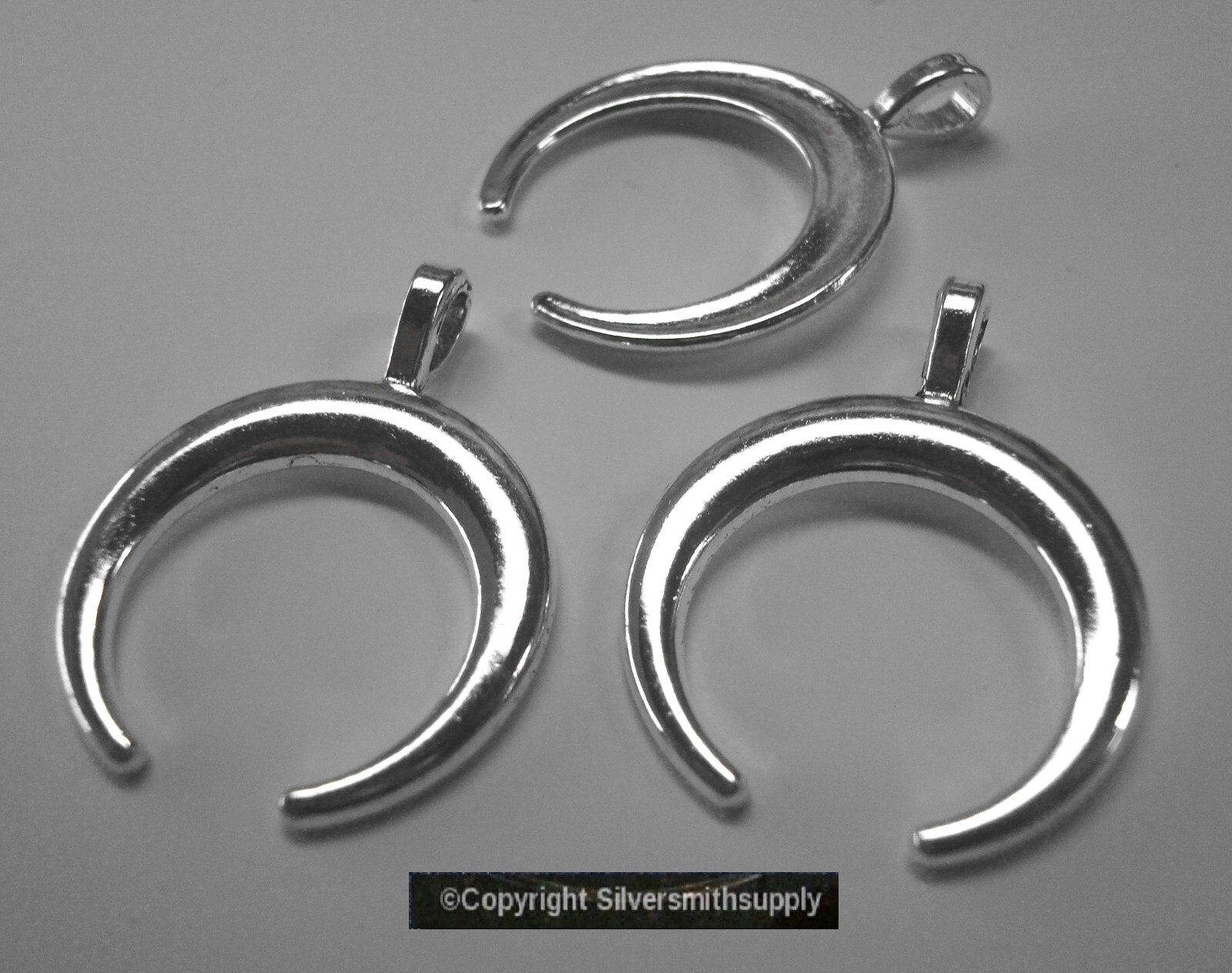 33mm NAJA Pendants Native American Style Silver Plated 3 Pendants FPS141