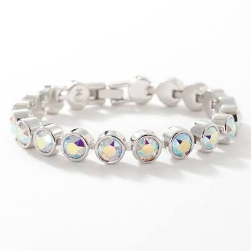 Touchstone Crystal by Swarovski Aurora Boreale Ice Bracelet 7 1/4″ Regular