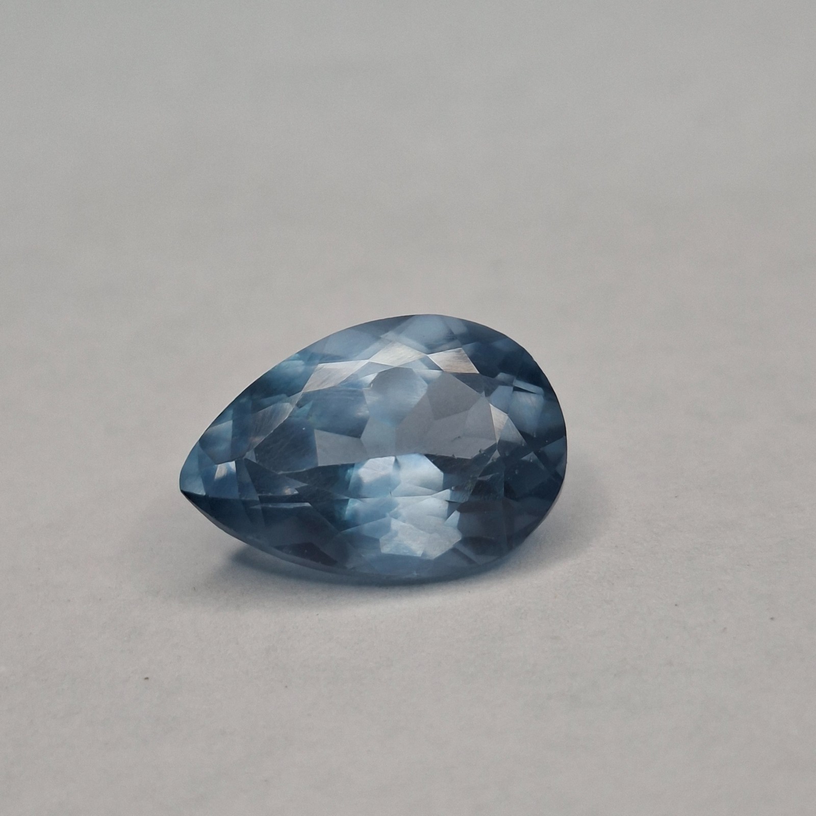 Aquamarine 10-12 Ct Certified Pear Shape Real Natural Blue Loose Gemstone GB086