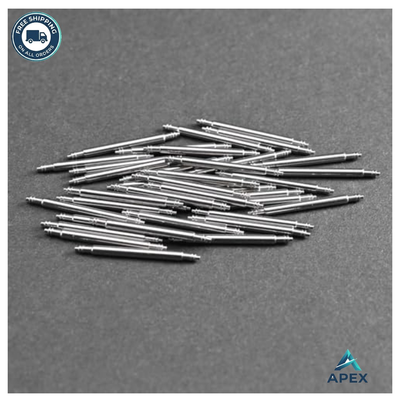Watch Spring Bars 15mm Stainless Steel Double Flange Pins 1.5mm 1.8mm Watch