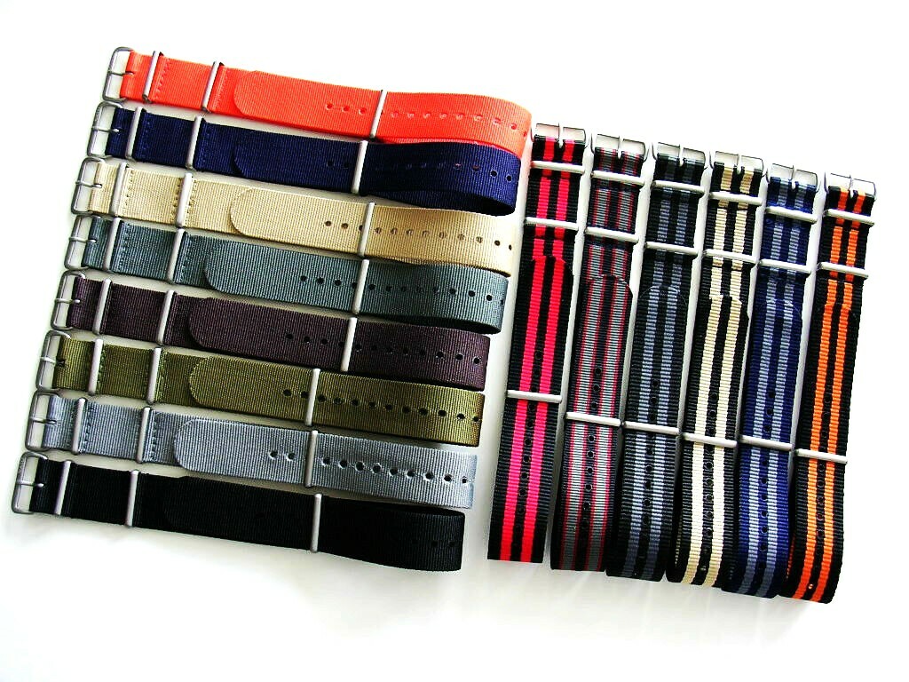 18mm NATO G10 Premium nylon watch band strap RAF Stitch Bond IW SUISSE 20 22 24