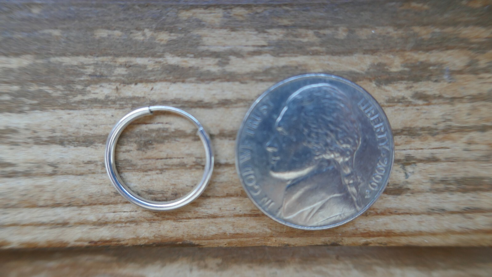 Sterling Silver 14mm Endless Hoop Earring Single 1.3mm Thick NEW