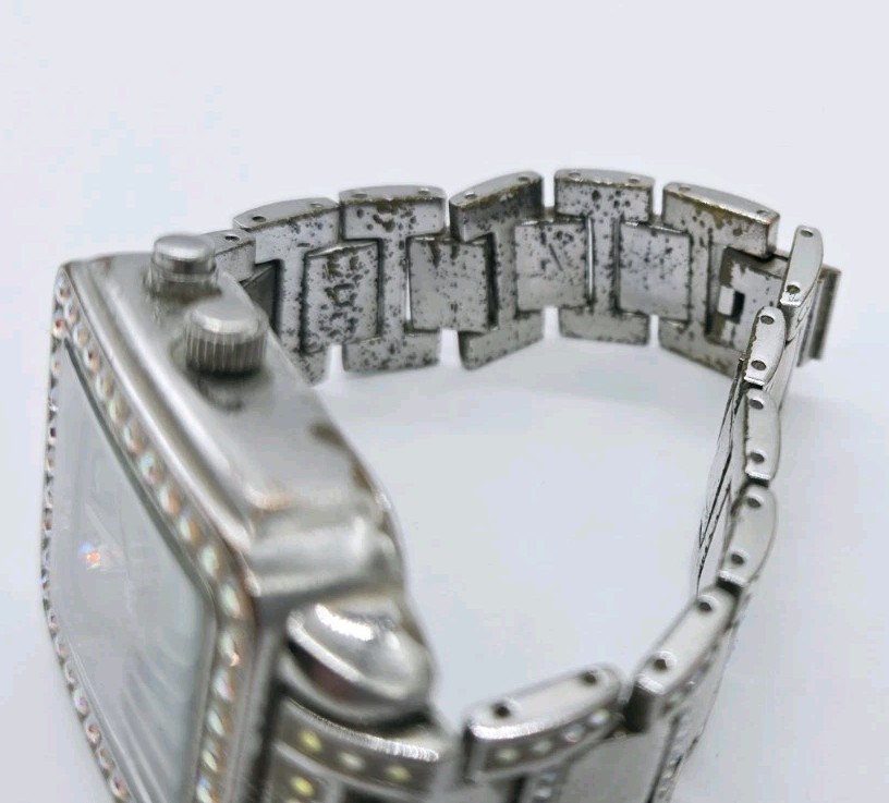 Kirk’s Folly Glory Days Watch 30th Edition Silver Rhinestones Light New Battery