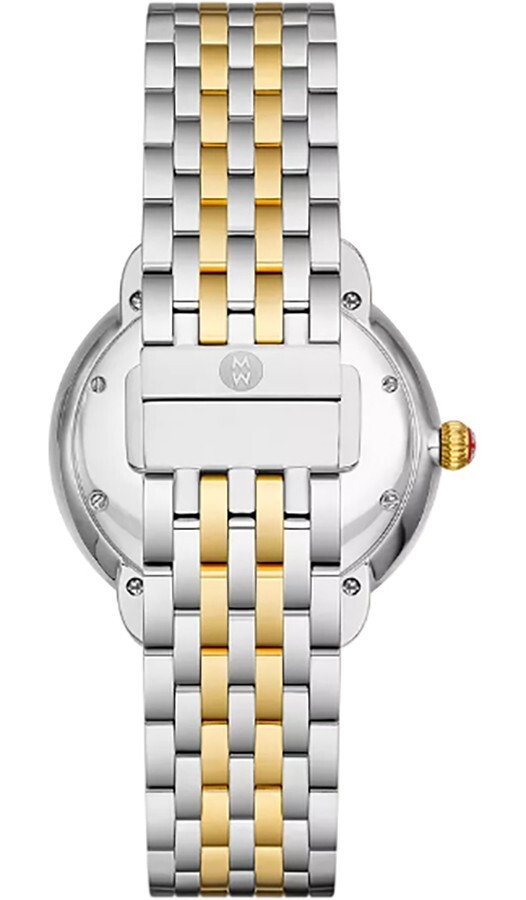 Michele Serein Mid Diamond Dial & Bezel Gold Two-Tone Ladies watch MWW21B000138