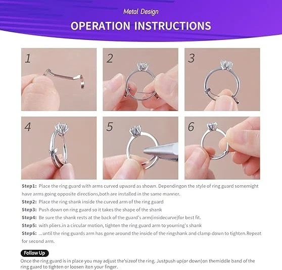 Filled Metal Ring Guard Set for Loose Rings12 Pack 3 Sizes for Different Ba