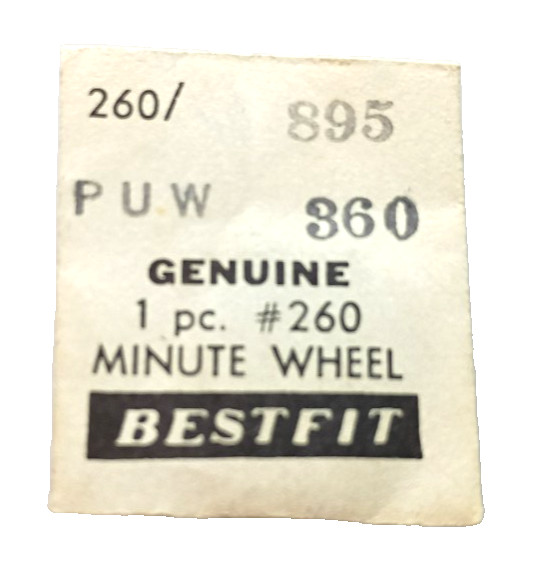 PUW 360 Minute Wheel watch part #260/895