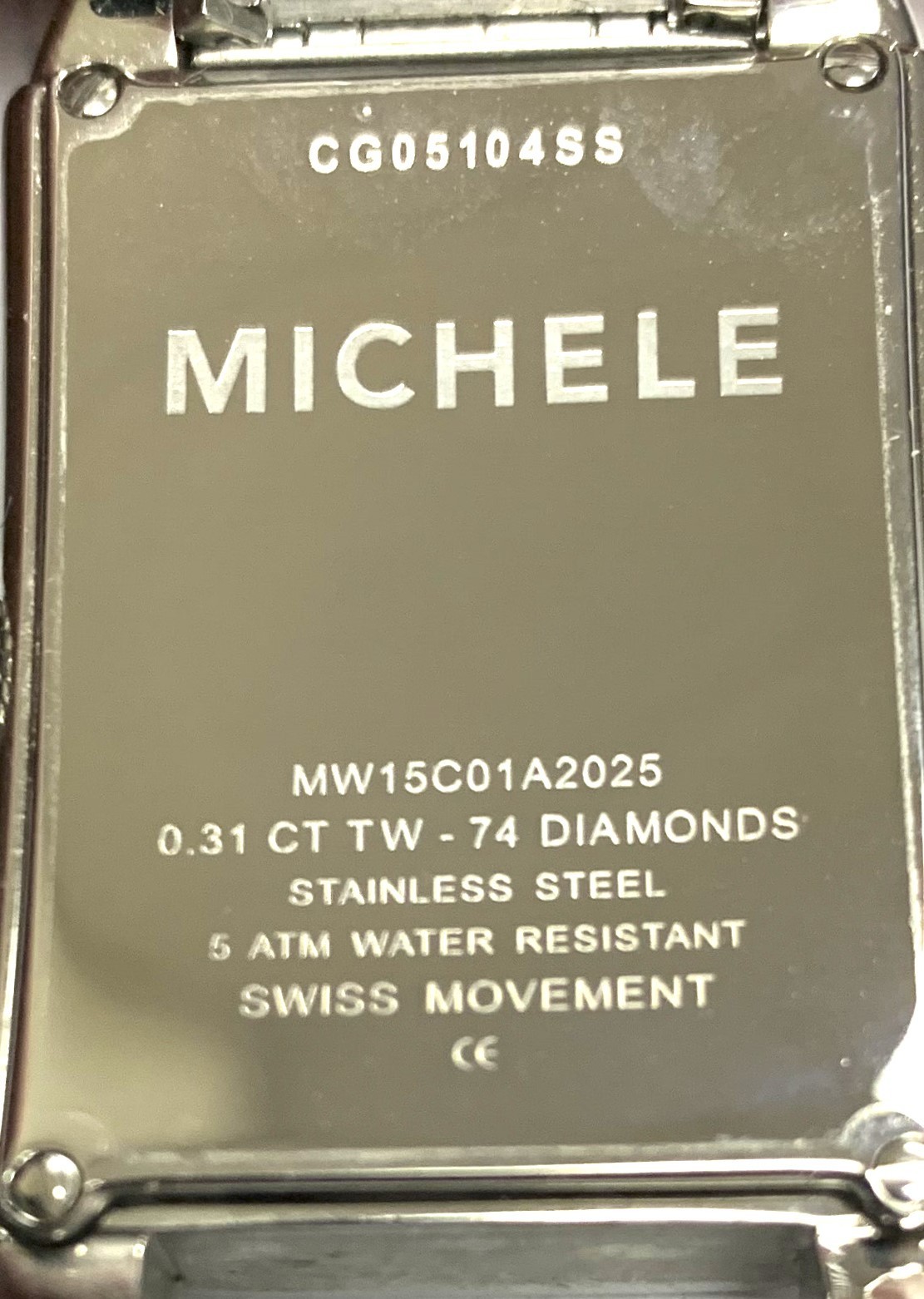 Michele Milou Park MW15C01A2025 Stainless Steel Ladies Diamond Watch $1045.00