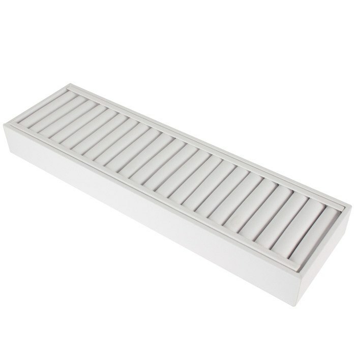 White Leatherette Bangle Bracelet Jewelry Display Tray Holder Organizer ~ 2 Size