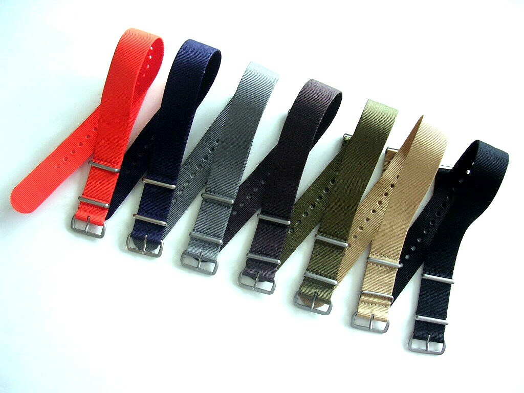 19mm Black-Grey NATO G10 Ballistic nylon utc RAF bonded IW SUISSE 16 18 20 22 24