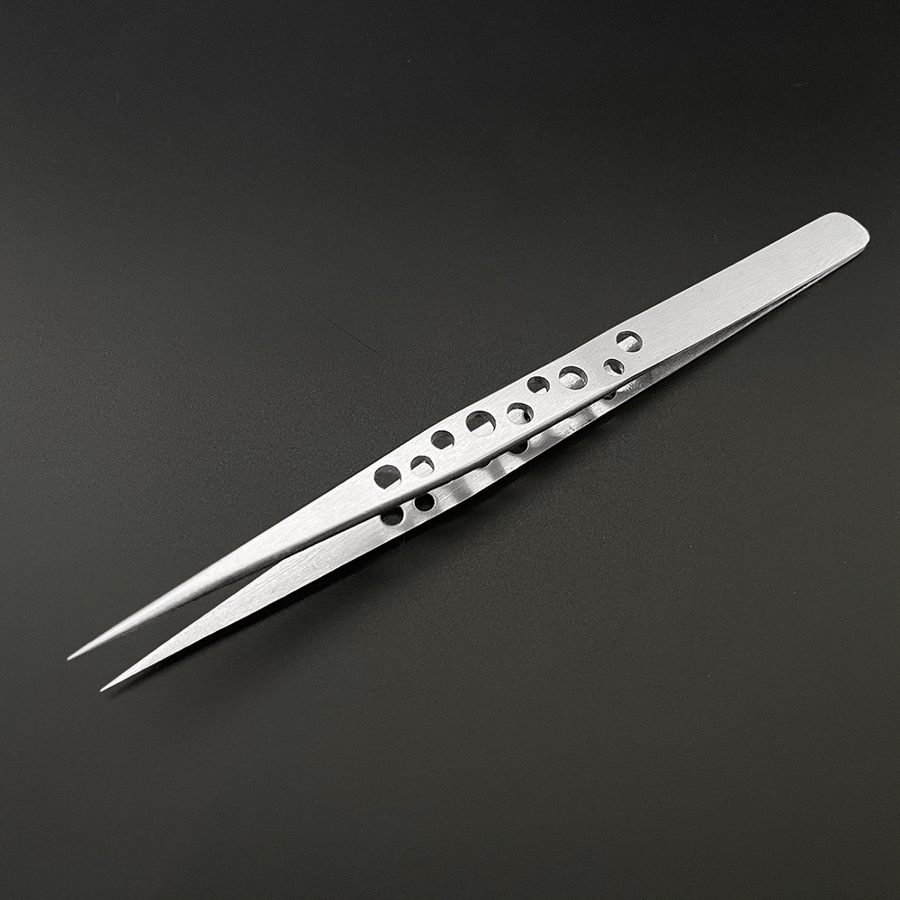 Industrial Tweezers Electronics Anti Static Curved Straight Tip Precision 2pcs
