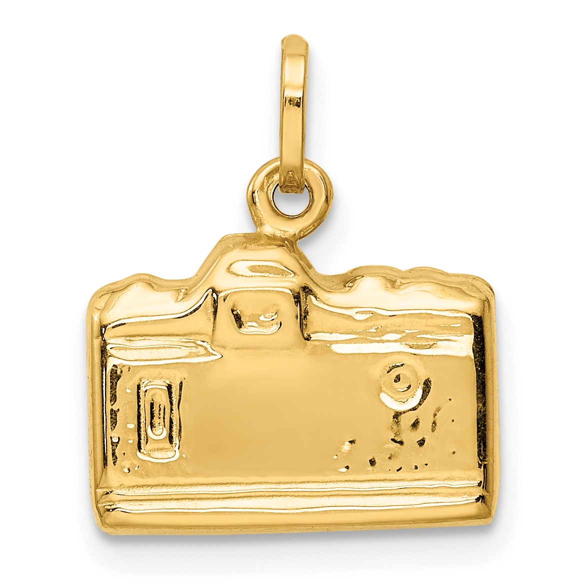 14k 3-D Polished Camera Charm XCH135