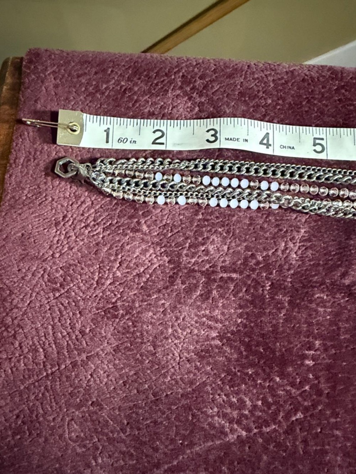 Simply Vera Wang Multi-Strand Gray and Pink Knot Pendant Necklace