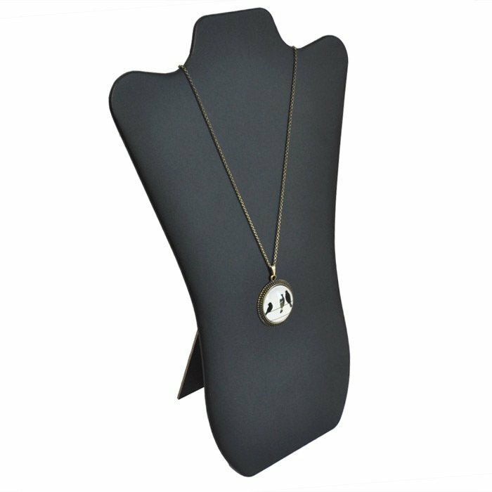 Black Leatherette Jewelry Necklace Easel Necklace Display Stand ~ 4 Styles