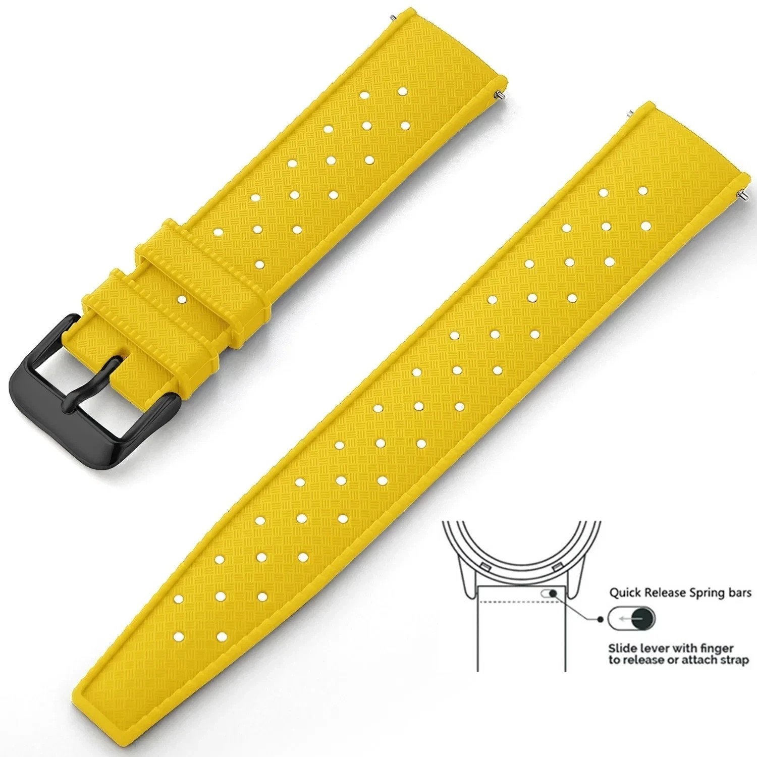 Tropical Silicone Watch Strap Band Quick Release Watch Band 18mm 20mm 22mm Smart