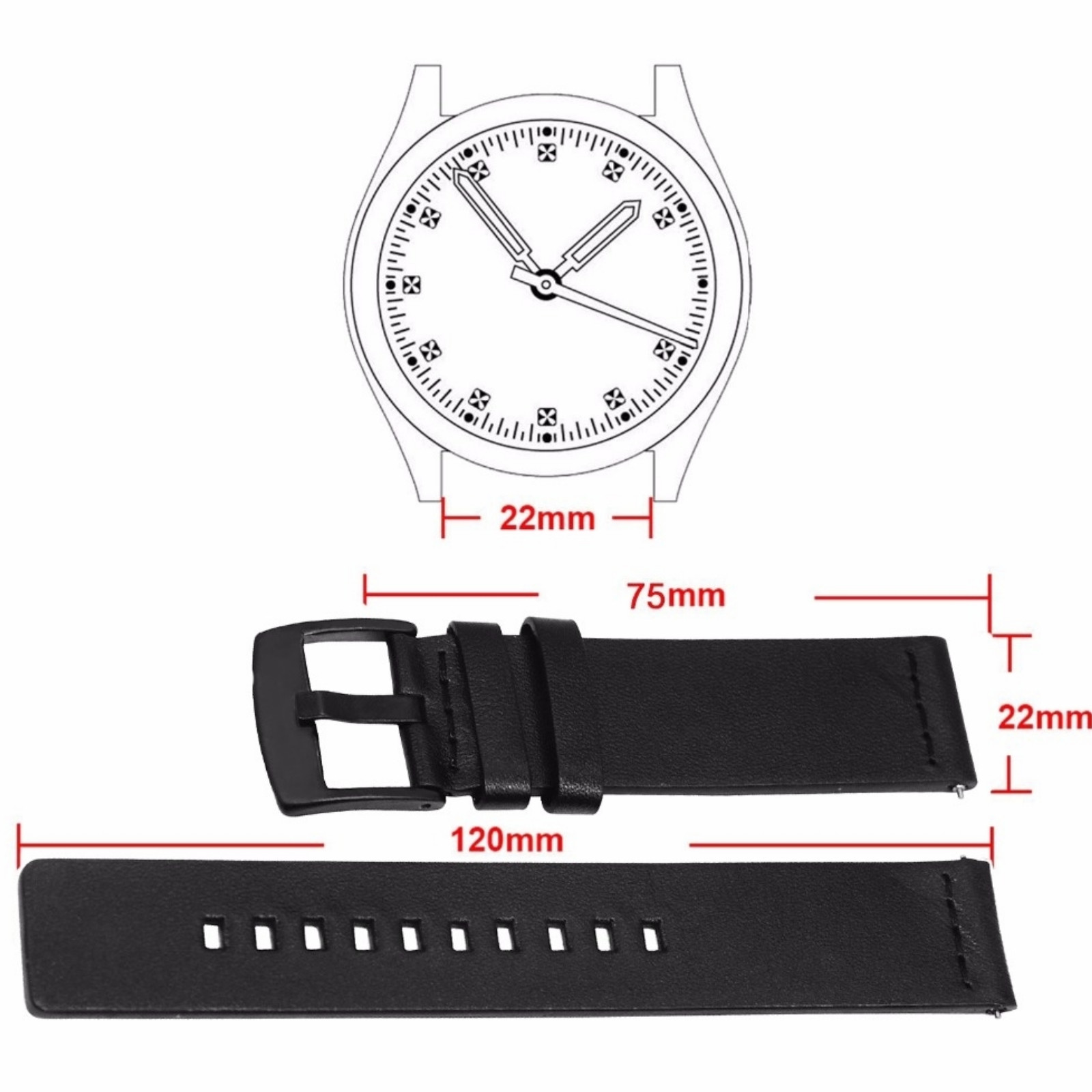 Genuine Leather Watch Band Quick Release Strap For Fitbit Versa / Versa 2