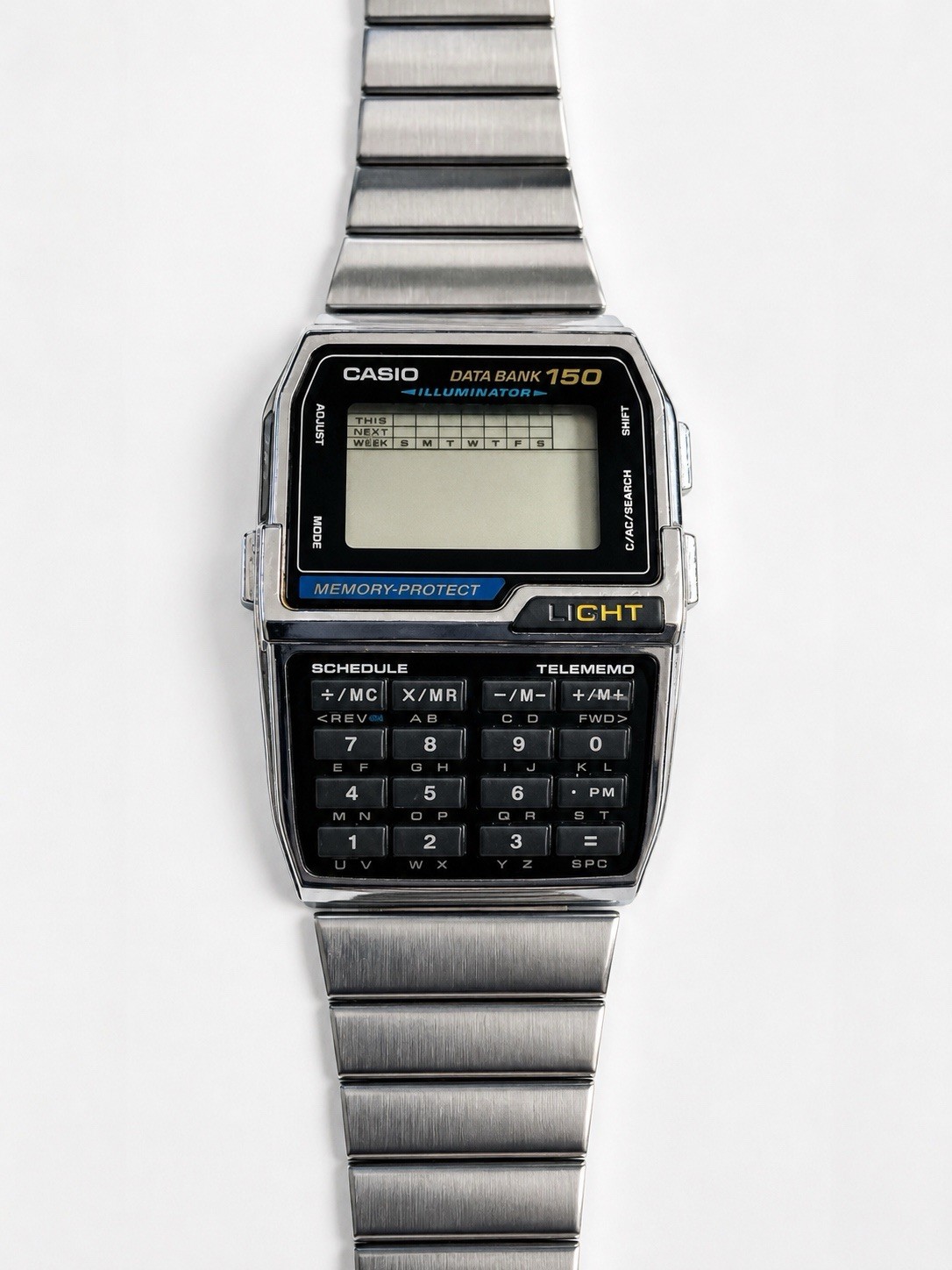 Vintage CASIO Calculator Data Bank 150 DBC-1500 LCD Digital Watch