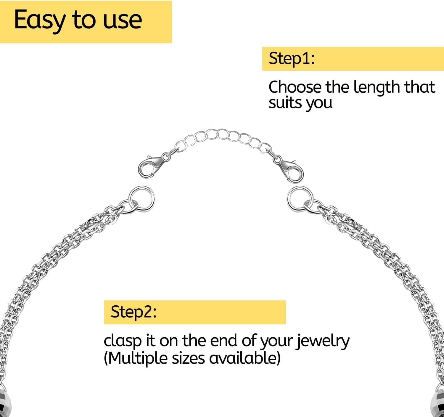 30Pcs Chain Extenders for Necklace, Necklace Extenders for Women Girls Bracelet