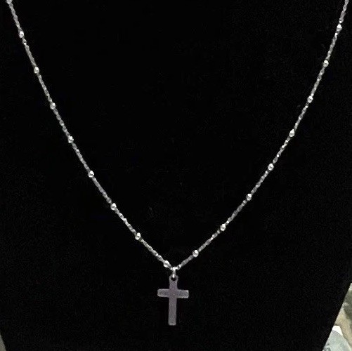 925 Sterling Sliver Cross Bohemian Retro Style Cross Pendant Necklace. (447)