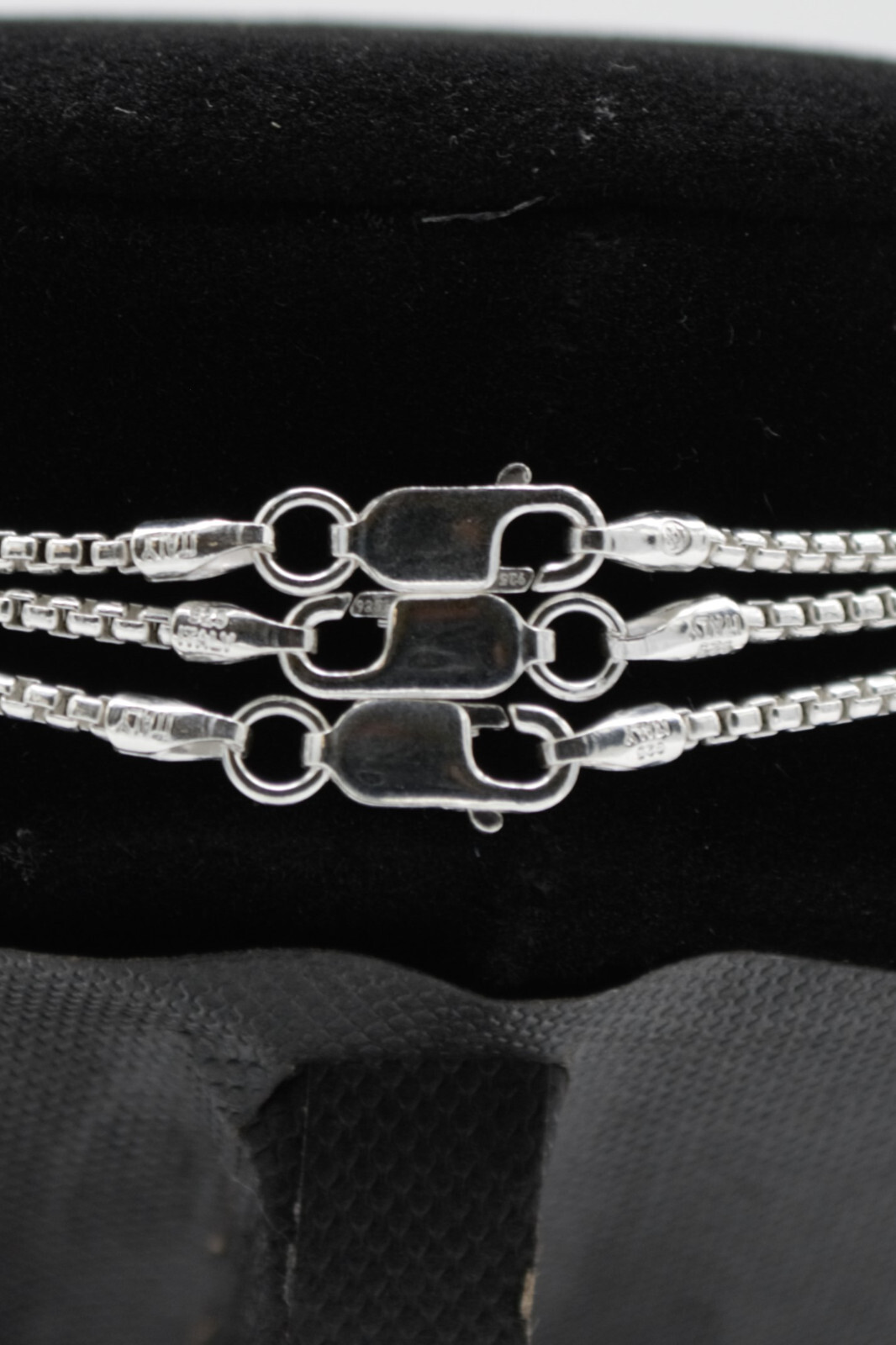 Italian Solid 925 Sterling Silver 1.5mm Round Box Chain Necklace 16, 18, 20 Inch