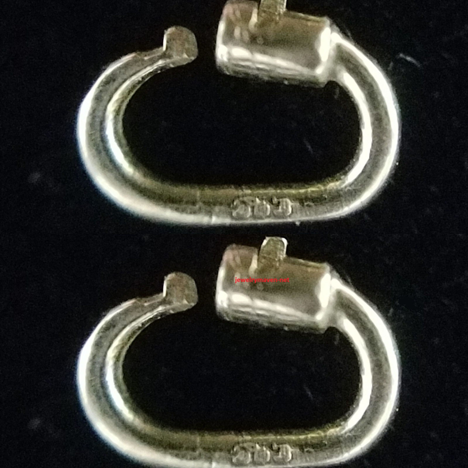 TINY (2) 14k Yellow Gold Link Lock Jump Ring Bail Charm Pendant Clasp 4.5mm OD