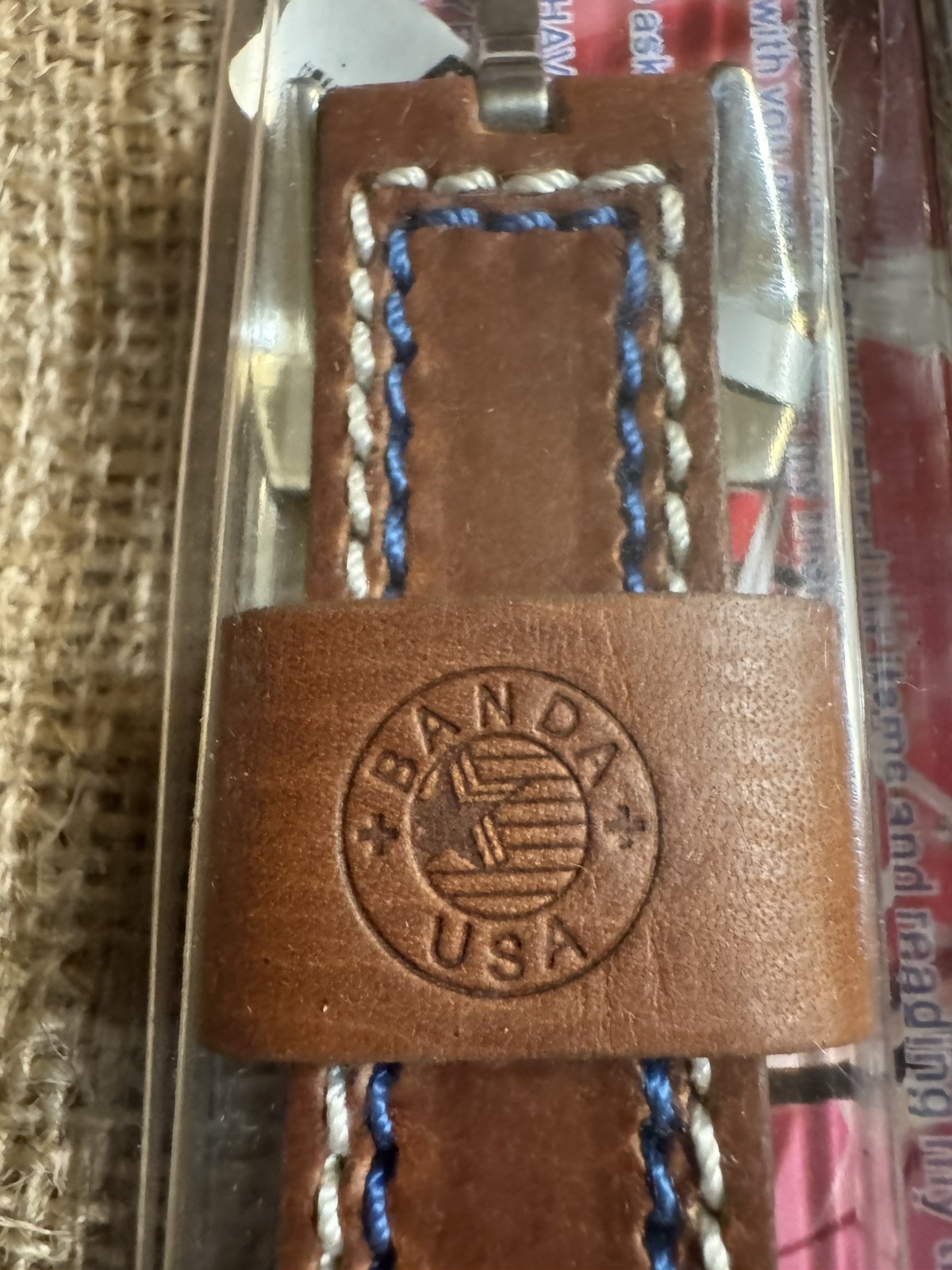 Banda Premium Cowboy Stripe Fine Leather Watch Band