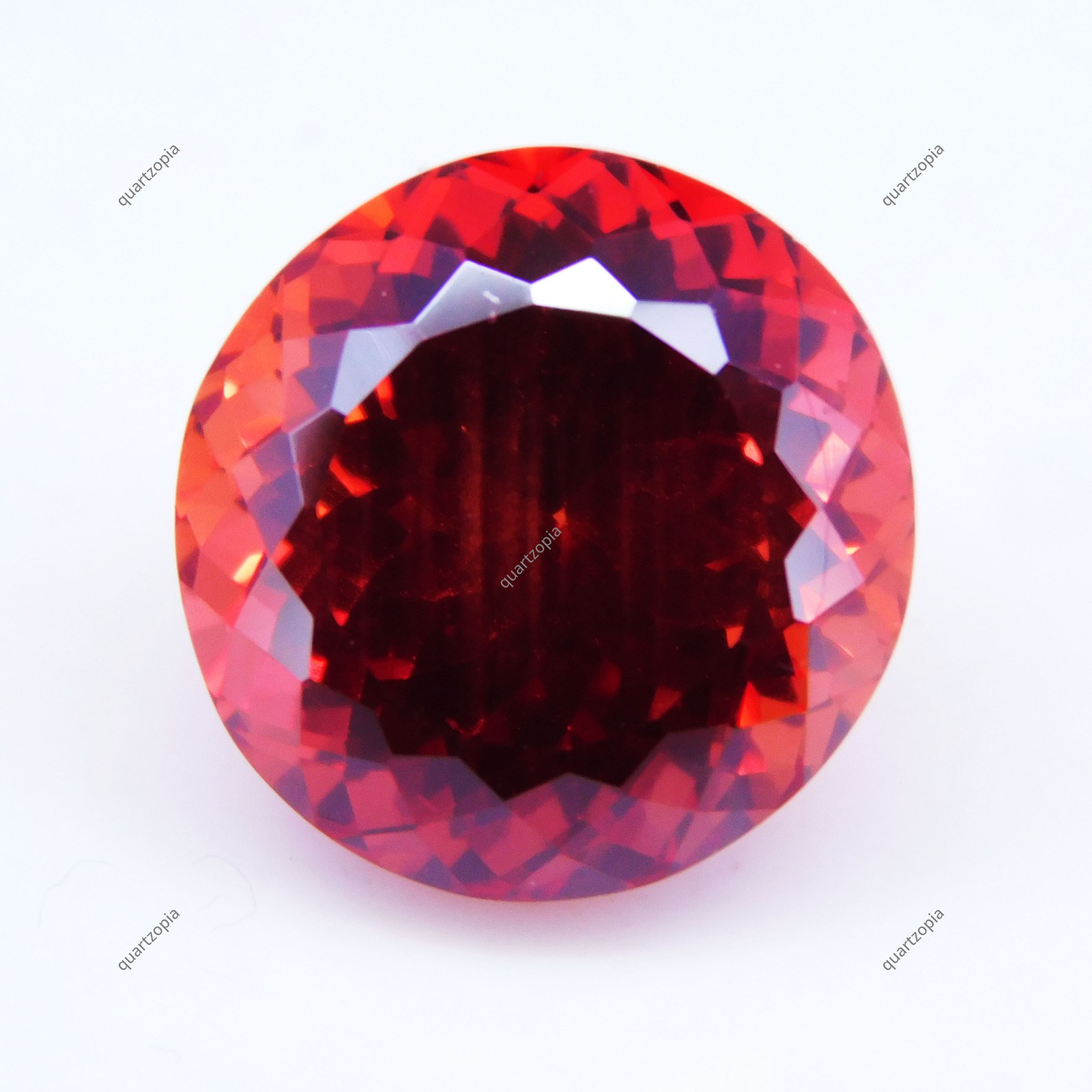 19.80 Ct Natural Padparadscha Sapphire Round Cut Certified Loose Gemstone