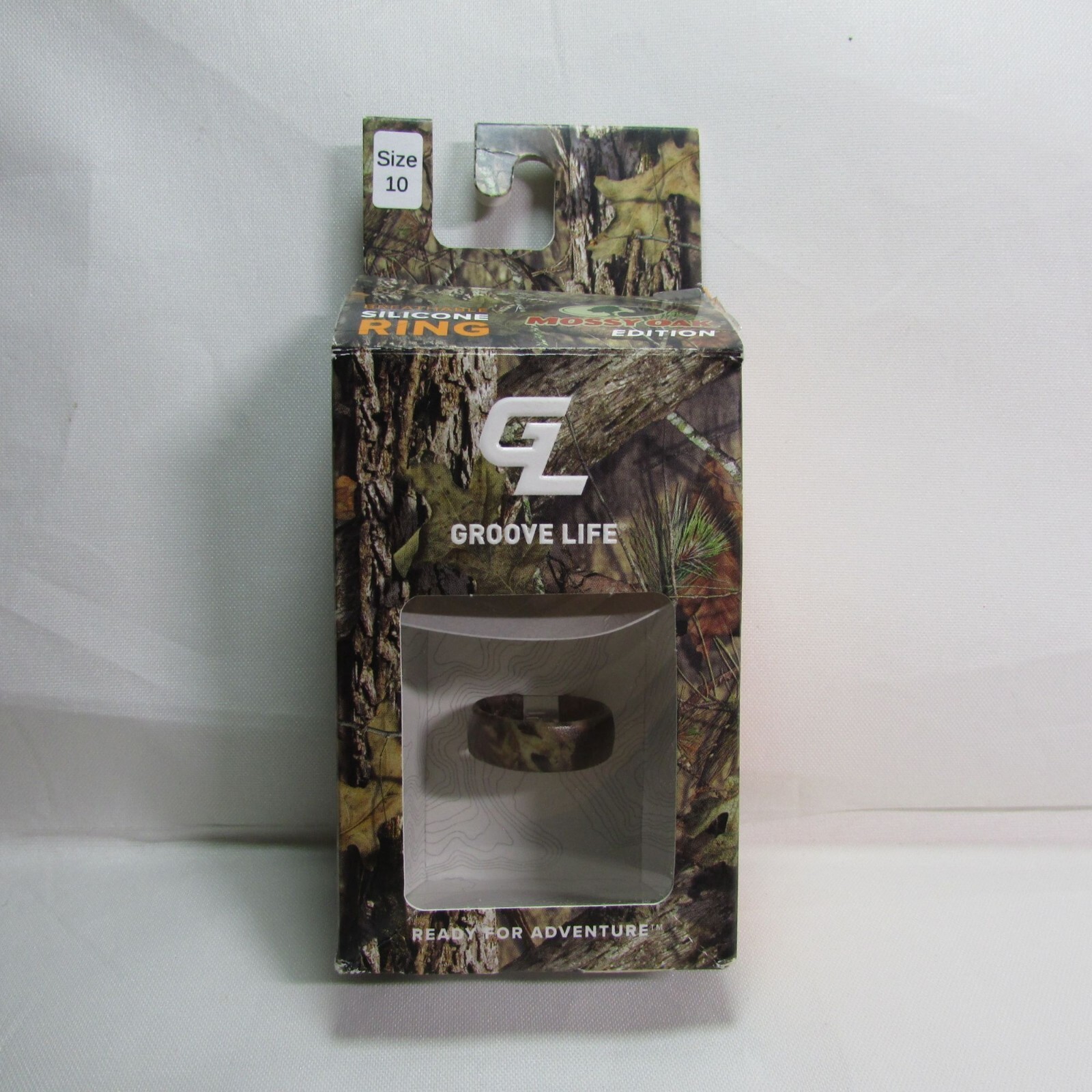 Groove LIfe Men’s 10 Original Mossy Oak Breakup Country Breathable Silicone Ring
