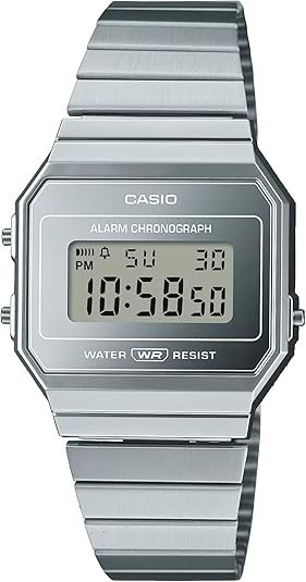 Casio Vintage Retro Collection 37.4mm Case Silver Watch A700WEV-7AVT