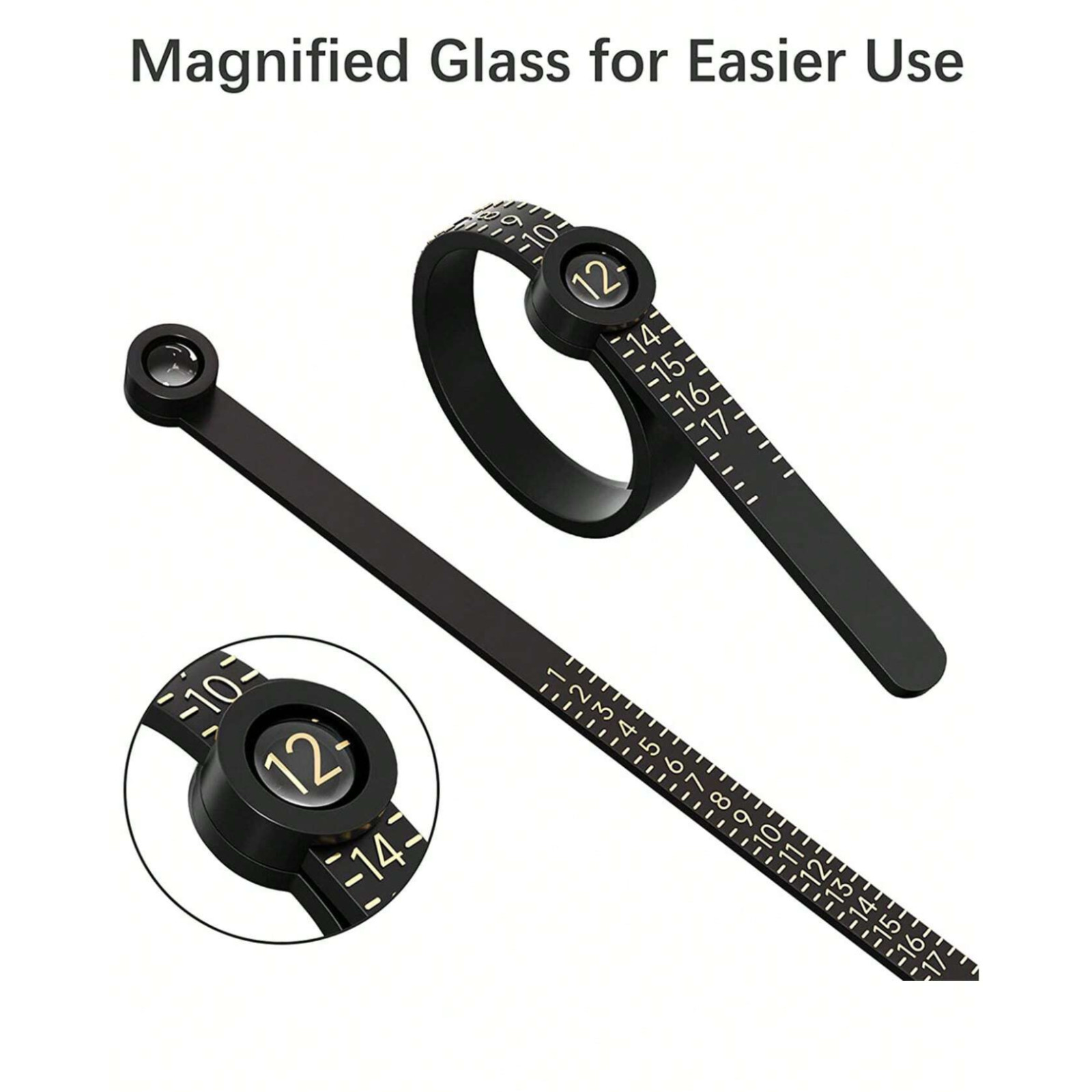 Ring Sizer Finger Measure Gauge US Sizes 1-17 Reusable Ring Sizer Measuring Tool