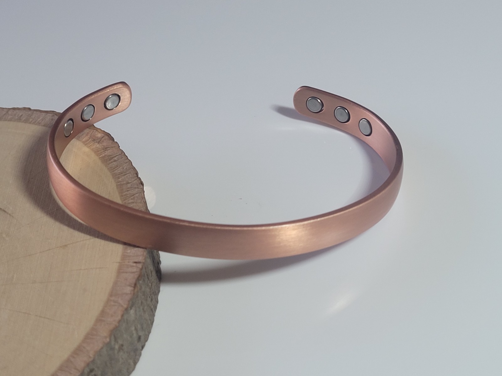 Pure Copper Magnetic Flat Bracelet Arthritis Pain Therapy Men Women Cuff