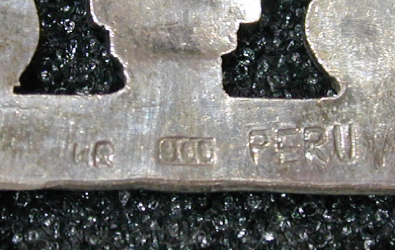 Vintage Peru 900 Silver Inca Tumi Panel Statement 16 1/2″ Necklace Choker Signed